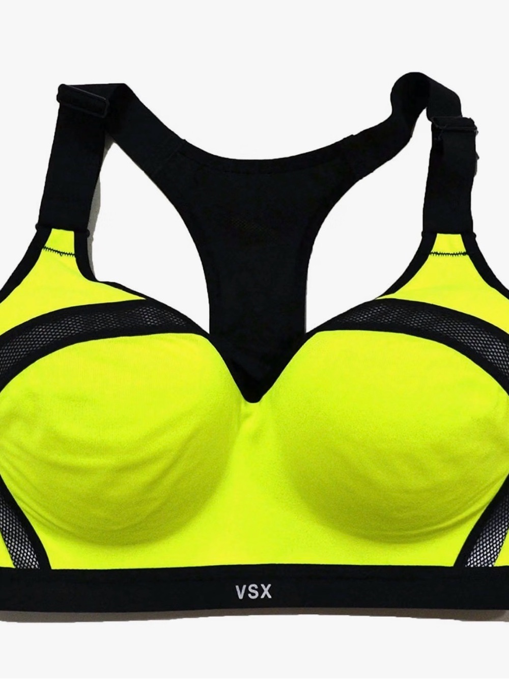VSX Victoria's Secret Incredible Safety Neon Yellow Racerback Sports Bra